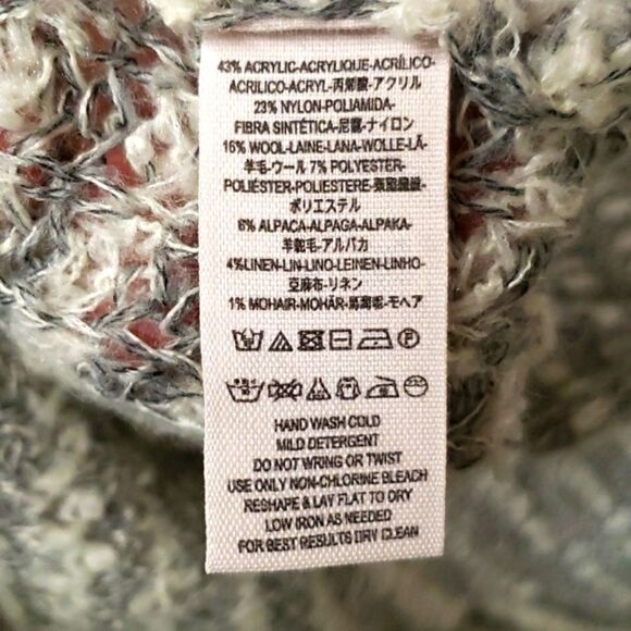 FREE PEOPLE Alpaca Duster Cardigan Grey Combination NWOT - Picture 11 of 13